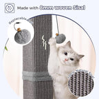 Large Cat Scratching Post with Heavy Duty Base 33" Sturdy Square Sisal Scracher - Image 3