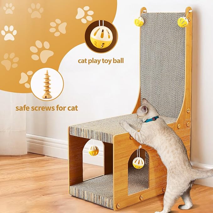 ​Cat Scratcher, Cat Scratching Board, L Shaped Vertical Cat Scratcher - Image 2