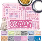 Personalized Dog Cat Food Mat Waterproof Non Slip Pet Bowl Name Mat Absorbent by Unknown