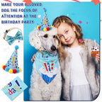 Weewooday Dog Birthday Party Supplies Birthday Boy Girl Cake Bandana Triangle - Image 7