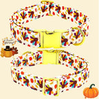 Thanksgiving Dog Collar, Turkey Dogs Collars Bow Tie Pet Collar Adjustable Pet - Image 3