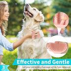 Comotech 3-in-1 Dog Grooming Brush | Adjustable Handle Shampoo Brush & Scrubber - Image 3