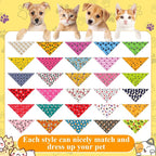 Sanwuta 120 Pcs Bandanas for Dogs Bulk Dog Bone and Paw Print Pattern Triangle - Image 3