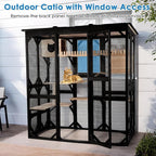 71.1" L Large Cat Catio Outdoor Cat Enclosure Window Acess, Walk-in Cat Cage - Image 2