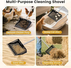 Chicken Poop Scooper and Rake, 2-in-1 Metal Sand Sifting Shovel - Image 6