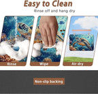 Turtle Dog Cat Food Mat, Coral Fish Absorbent Pet Feeding Mat - Image 4