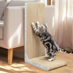 Cardboard Cat Scratcher, 26 Inch L Shape Scratch Pad Wall Mounted, Vertical by Conlun