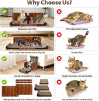 34 Inch Cat Scratcher Bed, Upgraded Cardboard Scratching Pad, Extra Large Cat - Image 6