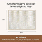 Premium Brazilian Cat Scratcher Mat – 24'' x 16'' Natural Fiber 100% Sisal - Image 3