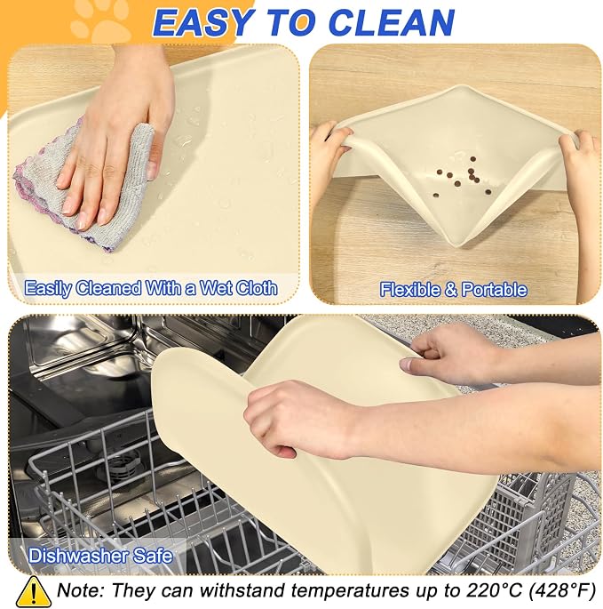 Silicone Pet Feeding Mat with Raised Edge - Image 6