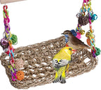 Bird Swing Toys with Wood Perch, Seagrass Woven Parrot Platform Bird Climbing - Image 7