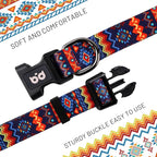 QQPETS Adjustable Soft Dog Collar: Print Flower Pink Multicolor Cute Patterns - Image 3