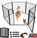 Dog Playpen Indoor/Outdoor, 6 Panels Dog Pen Play Pen by IGOOUO