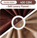 Waterproof Dog Blankets Brown Pet Blanket 60"x80", Soft Fluffy Sofa Car Bed - Image 5