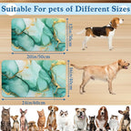 Green Marble Pet Feeding Mat for Floors–Christmas Stocking Absorbent Quick Dry - Image 2