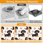 Dog Bowl Mat, Dog Dachshund Pet Feeding Mat - Image 3