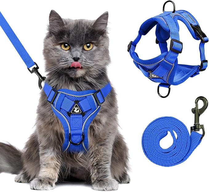XL Cat Harness Escape Proof for Heavy Cats by GCVOPTON