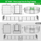 Dog Playpen Outdoor Extra Wide 12 Piece Panels Heavy Duty Dog Fence 32" Height - Image 4