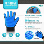 KENNELS & KATS Pet Grooming Gloves | Deshedding Glove - Image 2