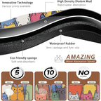 Funny Cats Family Dog Cat Food Mat, Absorbent Pet Feeding Mat - Image 3