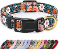 Reflective Dog Collar for Large Dogs, Cute Flower Theme Adjustable Heavy-Duty by TMOODEL