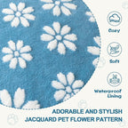 Waterproof Blanket for Dog Cat or Adult, Cute 3D Textured Flower Dog Blanket - Image 5