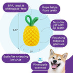 Outward Hound Dental Pineapple Dog Toy & Treat Stuffer, 6.8″ x 3.3″ - Image 3