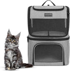 Cat Backpack Carrier for 2 Cats, Kittens or Small Dogs, Foldable & Breathable by Unknown