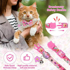Cat Collar Breakaway with Bells, Small Cat Collar with Bow - Image 2