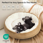 Love's cabin Round Donut Cat and Dog Cushion Bed, 25in Pet Bed - Image 6