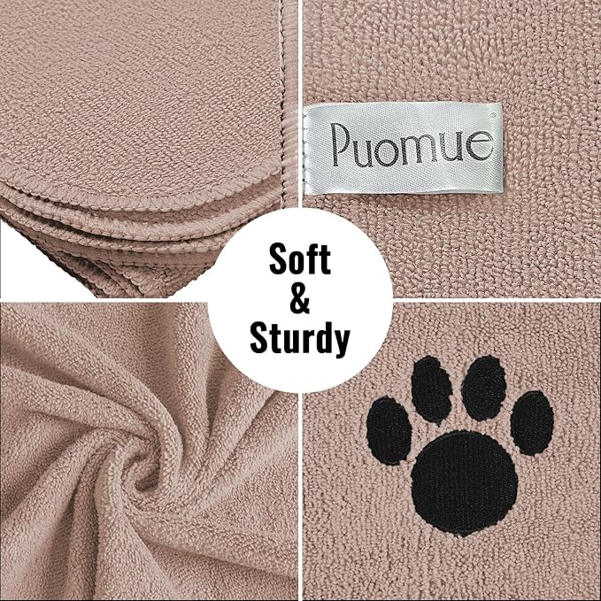 Microfiber Dog Towels for Drying Dogs, Super Absorbent and Soft Pet Grooming - Image 2