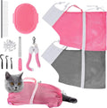JULMELON Cat Washing Bag 10 PCS Set, Adjustable Cat Shower Net Bag and Pet by JULMELON