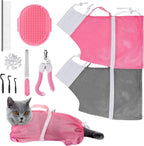 JULMELON Cat Washing Bag 10 PCS Set, Adjustable Cat Shower Net Bag and Pet by JULMELON