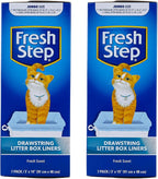 Fresh Step Jumbo Drawstring Cat Litter Box Liners, Scented Heavy Duty Kitty by FreshStep