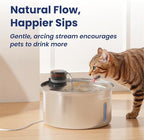 PawsPik PureFlow MAX Automatic Pet Water Dispenser, Stainless Steel Curve Dog & - Image 5