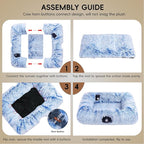 Extra Large Cat Tunnel Bed, 4 Ways Tunnels - Image 8