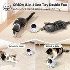 ORSDA Cat Laser Toy, 2-in-1 Interactive Automatic Motion Activated Moving 8 - Image 2