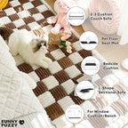 FUNNY FUZZY Pet Couch Covers for Sofa, Couch Covers for Dogs Washable Dog Couch - Image 4