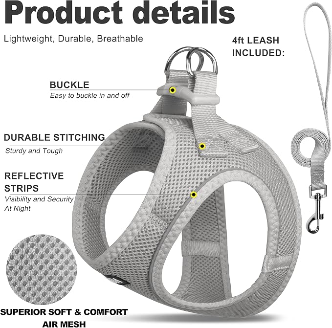 Fida Cat Harness and Leash Set for Walking Kitten and Puppy, Escape Proof - Image 2