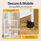 VIVOHOME 30 Inch Height Wrought Iron Bird Cage - Image 5