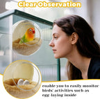 Bird Nest for Cage Bite-Resistant, Washable Clear Observation Small Bird House - Image 3
