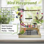 PINVNBY Bird Playground Parrot Perch Stand Play Gym Cockatiel Wood Bird Toys - Image 2