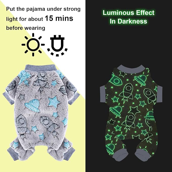 Fleece Dog Pajamas for Small Dogs Boy Warm Winter Dog Clothes Pjs Cute Extra - Image 5