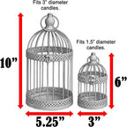 Vela Lanterns Bird Cage Decor Candle Holder Lantern Decorative Table - Image 13