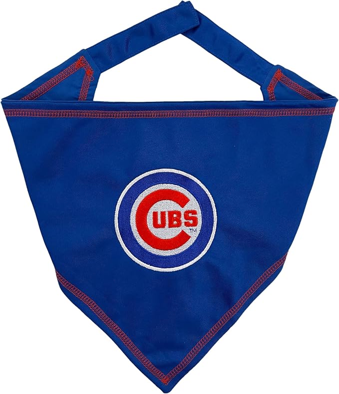 Pets First MLB Chicago Cubs TIE Bandana, Small/Medium. Dog Bandana Scarf Bib by PETSFIRST