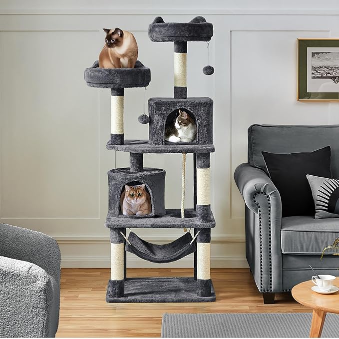 Yaheetech 62.5inches Cat Tree Cat Tower Cat Condo - Image 2