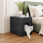 Cat Litter Box Enclosure, Plastic Hidden Litter Box Side Table - Image 3