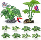 10 PCS Aquarium Decorations Silk Aquarium Plants Betta Fish Tank Decor by UreverFins
