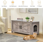 Homhedy 39.4" L Cat Litter Box Enclosure, Pet House - Image 5