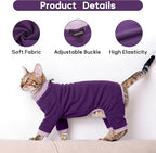 PUMYPOREITY Cat Recovery Suit, Stops Wound Licking After Surgery, Sticky Hair - Image 4